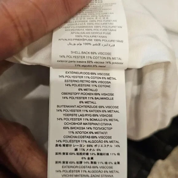 Michael Kors Black Crop Faux Leather Biker Jacket Size Small - Picture 4 of 5